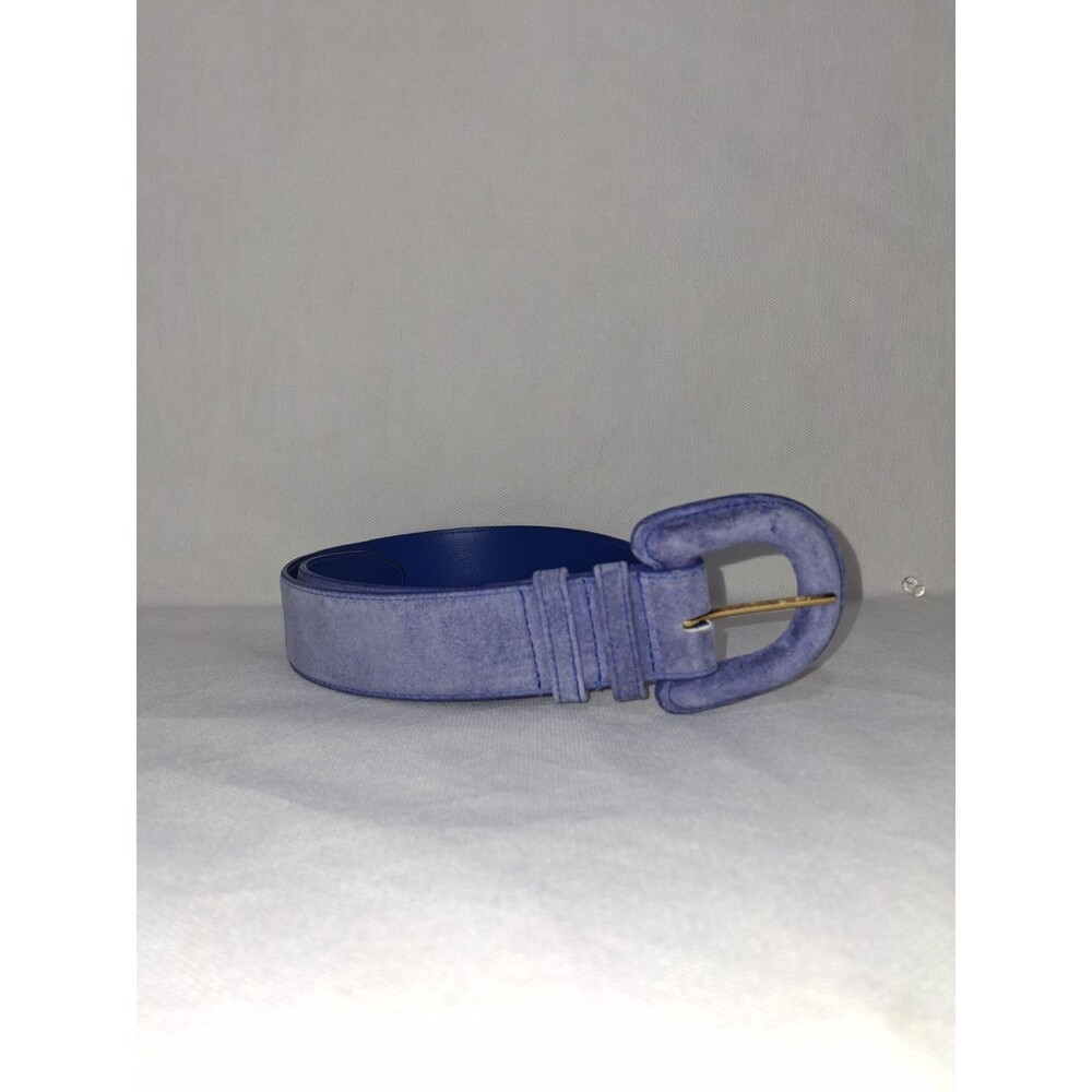 Vintage Women's Honors Accessories Genuine Suede Belt Small 80s Blue Periwinkle